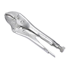 Taparia 1641-10  1641N-10 inch 250 mm Curved Jaw Locking Pliers mole Wrench Vise vice Grip, Silver